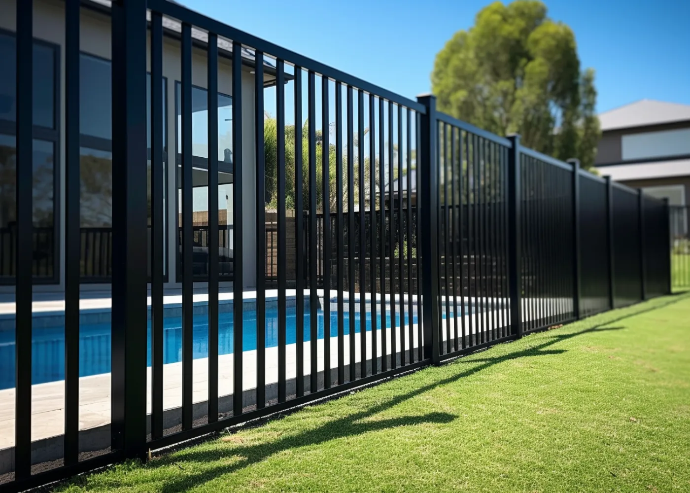 Aluminium fence in Launceston beside a pool