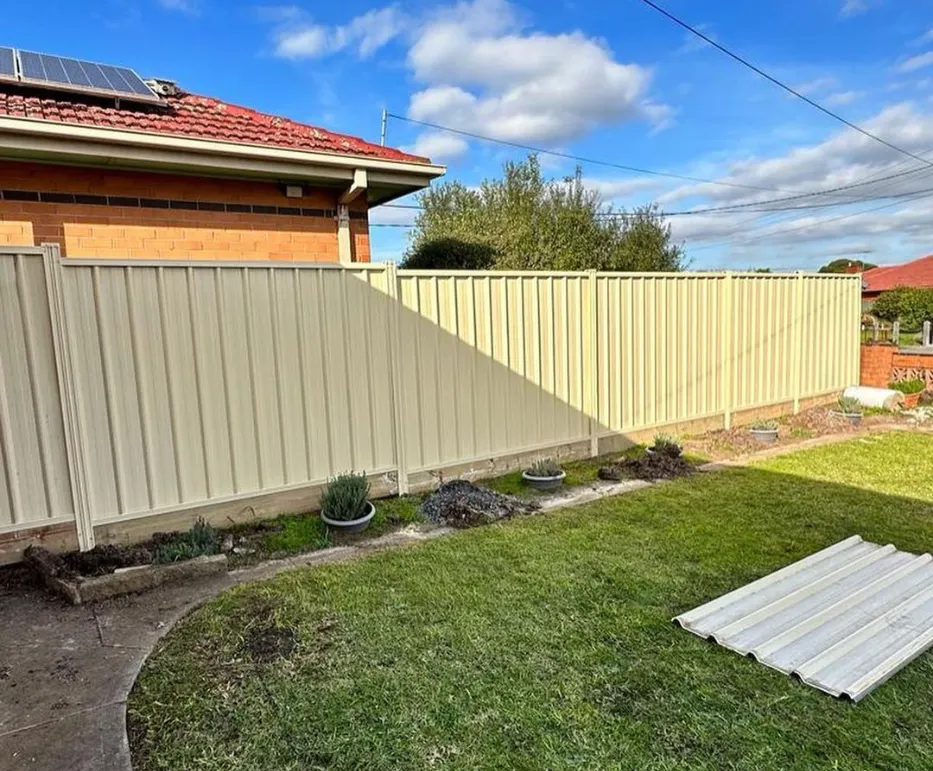 Light-weight Colorbond fence installed by Paramount Fencing Launceston