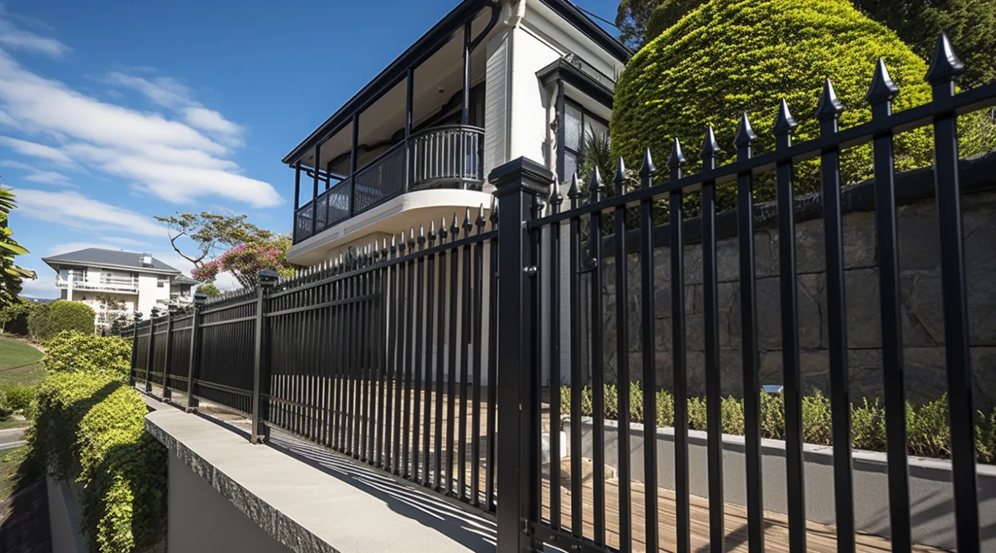 House in Launceston with spiked aluminium fence