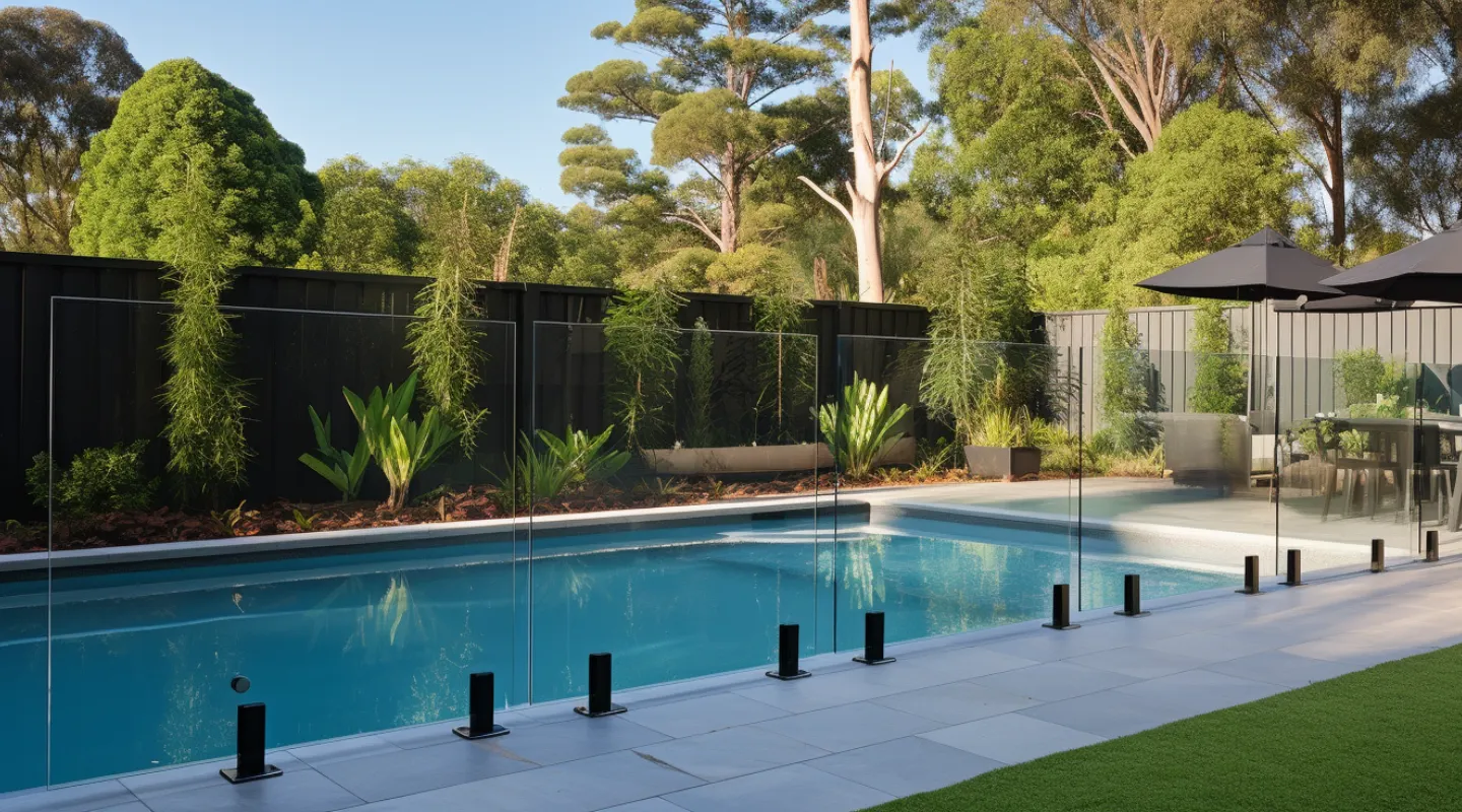 Elegant glass pool fence in Launceston